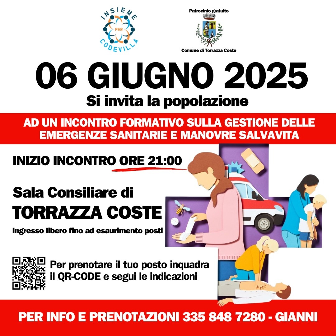 TORRAZZA COSTE - Gestione delle EMERGENZE SANITARIE e MANOVRE SALVAVITA