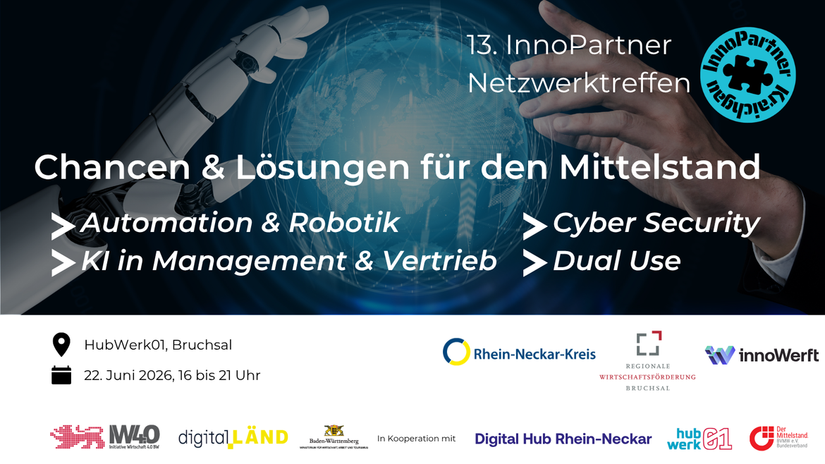 13. InnoPartner Netzwerktreffen „Chancen und Lösungen für den Mittelstand“