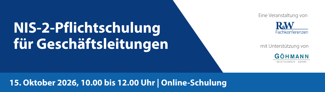 NIS-2-Pflichtschulung für Geschäftsleitungen