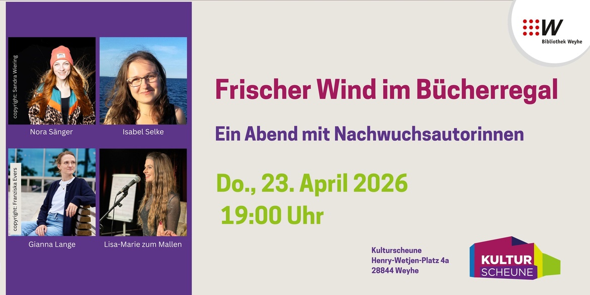 Frischer Wind im Bücherregal - ein Abend mit Nachwuchsautorinnen