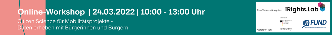mFUND-Workshop: Citizen Science für Mobilitätsprojekte – Daten erheben mit Bürgerinnen und Bürgern