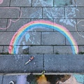 Bunte Straßenmalkunst