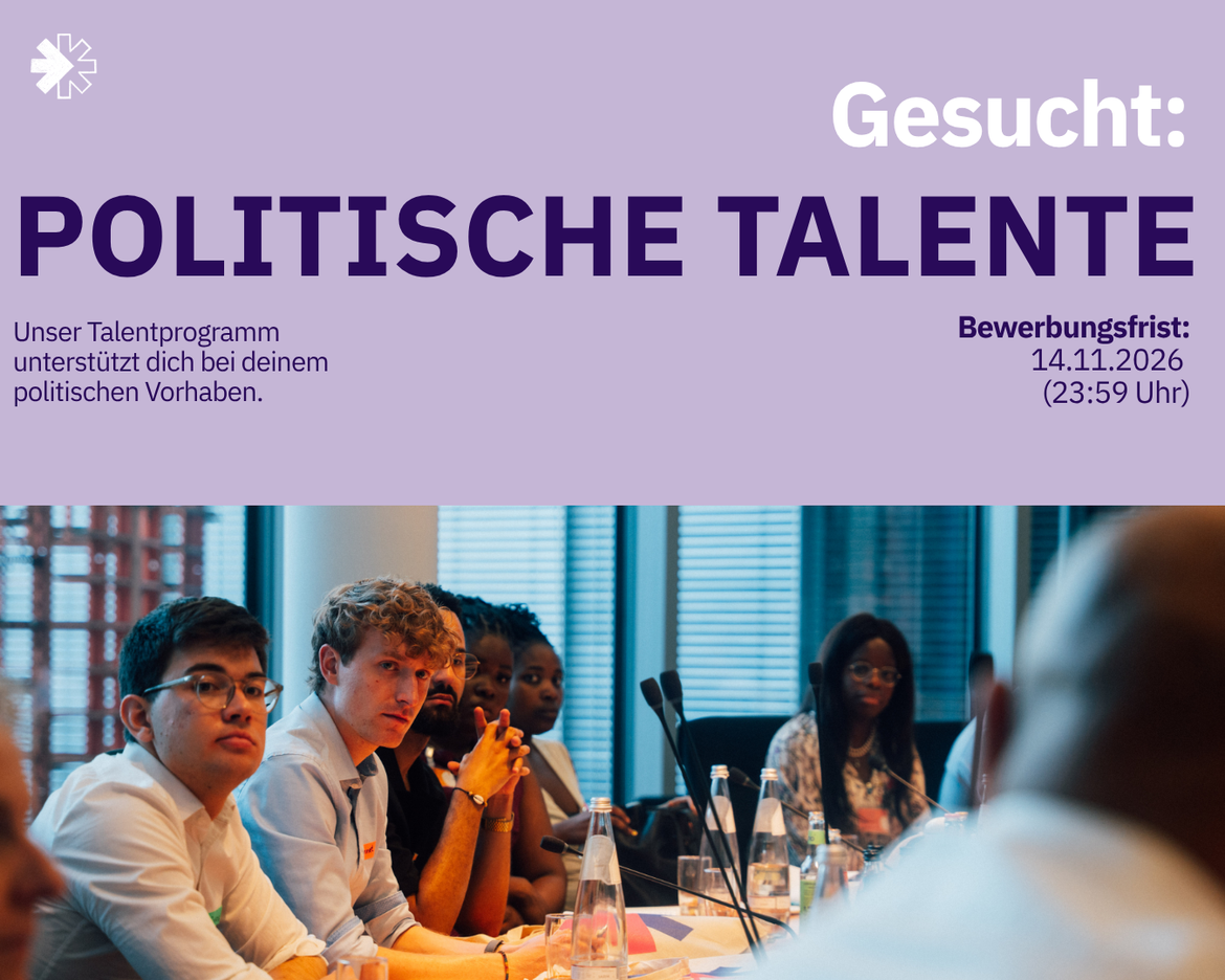 Sprechstunde JoinPolitics: Talentprogramm