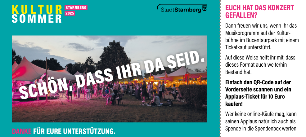 APPLAUS TICKET für Kultursommer Starnberg