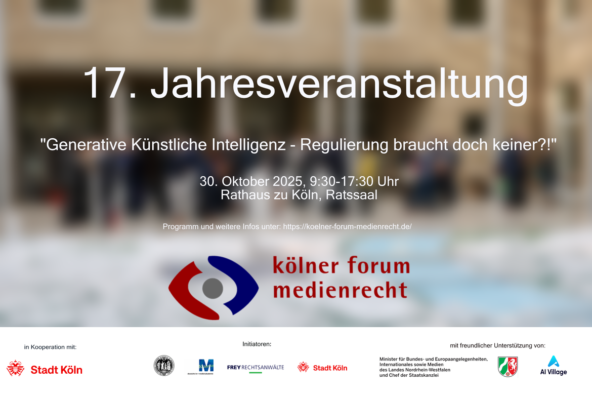 17. Jahrestagung des kölner forum medienrecht e.V.